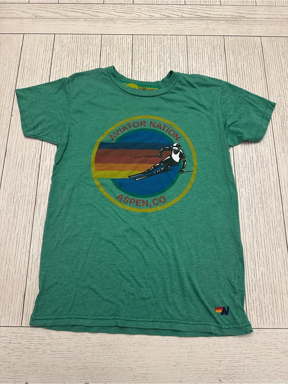 Aviator Nation Aspen Colorado Tee Kids Size 14